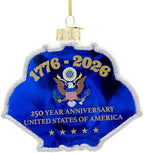 Kurt S. Adler Glass 250th Anniversary U.S. Flag Ornament - Image 3