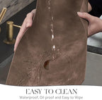 MOSAYT Vinyl Faux Leather Placemats, Set of 8, Brown - Image 4