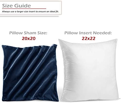 Nestl Throw Pillow Covers, Cozy Velvet Decorative Outdoor Pillow Covers 20X20 Inches, Soft Solid Cushion Covers for Sofa, Bed and Car, Set of 4 - Navy Blue - Image 2
