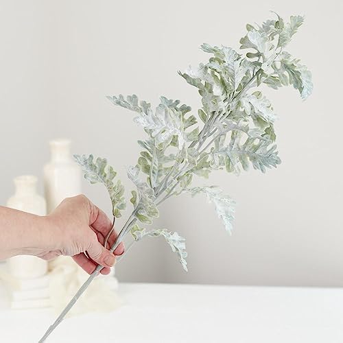 Factory Direct Craft Group of 2 Artificial Dusty Miller Sprays Fake Greenery for Summer Arrangements and Everyday Displays - 29 Inches - Image 4
