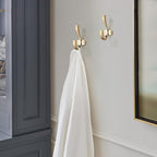 SAILING Coat Hooks -3 Pack Champagne Bronze Towel Hooks Robe Hooks Decorative Wall Hooks for Bathroom Bedroom Kitchen Towel Robe Clothes Cabinet Closet Bathroom Hardware - Image 3