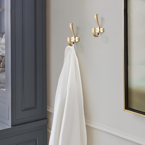 SAILING Coat Hooks -3 Pack Champagne Bronze Towel Hooks Robe Hooks Decorative Wall Hooks for Bathroom Bedroom Kitchen Towel Robe Clothes Cabinet Closet Bathroom Hardware - Image 3
