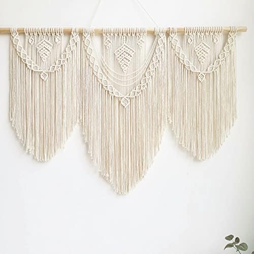 guzhiou Large Macrame Wall Hanging, Boho Woven Tapestry Decor Art, 43"x32" by guzhiou