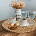 Round Woven Placemats Set of 8, 12 Inch Boho Farmhouse Rattan Placemats Rustic Braided Wicker Table Place Mats Chargers for Dinner Plates - Image 6