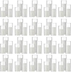 Shihanee 120 Pcs Pillar Candles and Glass Cylinder Vases Clear Cylinder Holders for Slim Pillar Candles Table Decoration (White) by Shihanee
