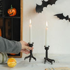 NIKKY HOME Gothic Clawfoot Taper Candle Holders Set of 2, Halloween Decor - Image 6