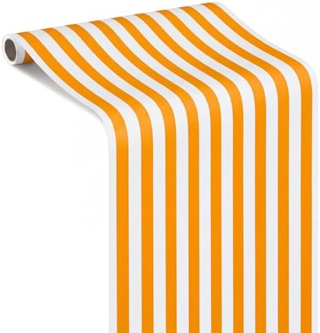 AmazingSpark Striped Table Runner Roll,Orange,50' Long X 16" Wide by Unknown