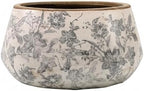 Ceramic Planter Pot, Grey Flower Pot with Drainage Hole, 10in by Unknown