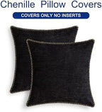 CaliTime Decorative Couch Throw Pillow Covers 24 X 24 Inches Black - Image 6
