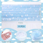 8 Pcs Blue Sky White Cloud Table Runner 29 x 70 in Cloud Decor - Image 2