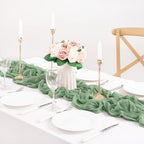 Sage Green Cheesecloth Table Runner Fall Table Decorations 10ft, 6 Pack - Image 4