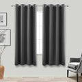 KOUFALL 64 Inch Curtains for Bedroom 2 Panel Set Grommet,Light Blocking Thermal Insulated loth Fabric Blackout Curtains for Living Room Rental Bathroom Window,Charcoal Grey by KOUFALL