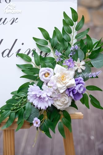 Artificial Wedding Arch Flowers Kit(Pack of 2) for Wedding Decor Ceremony and Reception Backdrop Decoration (Purple) - Image 4