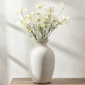 Large Ceramic Rustic Flower Vase, 10.43 Inch Tall Vintage Pottery Home Decor, Antique Farmhouse Terracotta Vase for Living Room, Shelf, Table, Mantel Decoration, Farmhouse - Off-White by PORCER