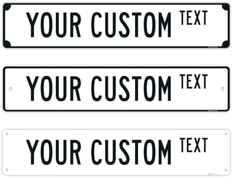 Custom Street Sign, Personalized Novelty Road, Blue Border, Christmas by SigoSigns