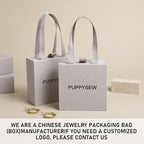 PUPPYSEW 40 pcs paper boxes 9 x 9 x 3.5 cm, grey luxury gift storage, jewelry gift storage box for earrings necklaces bracelets rings - Image 5