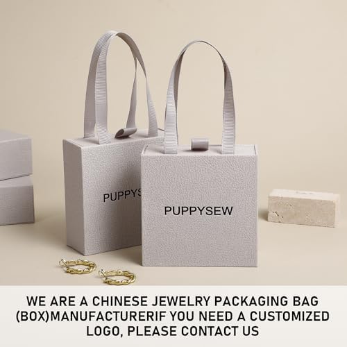 PUPPYSEW 40 pcs paper boxes 9 x 9 x 3.5 cm, grey luxury gift storage, jewelry gift storage box for earrings necklaces bracelets rings - Image 5