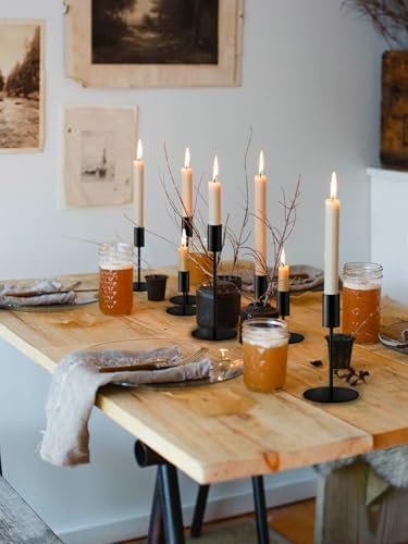 Black Candlestick Holders Bulk, Taper Candle Holders 27Pc, 3 Heights - Image 4