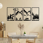 DUOOLN Metal Mountain Scene Wall Decor, Forest Line Drawing Art Sculpture - Image 5