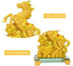 Feng Shui Chinese Zodiac Year Golden Resin Collectible Figurines Decoration for Luck & Wealth Perfect for Your Home or Office (HOS-FC) - Image 5