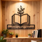 Personalized Books Metal Sign, Custom Book Lover Wall Art, Bookworm Decor - Image 4