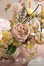 Ling's moment Fake Flowers Box, Dusty Rose & Sand Beige Deluxe Combo - Image 3