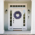 32" Artificial Lavender Eucalyptus Wreath for Front Door Decor(Purple) - Image 2