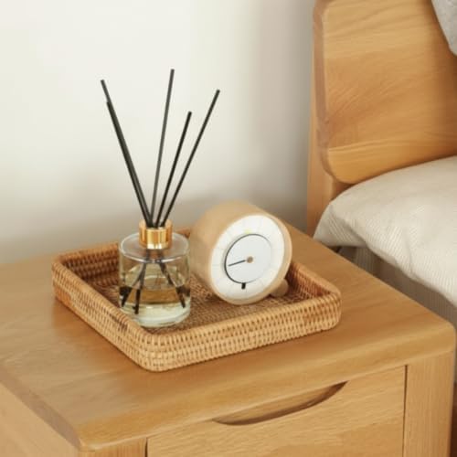 Rattan Serving Tray Set of 3, Rectangular Woven Tray, Natural Wicker Decorative Serving Tray, CoffeeTabletop Vanity Organizer, Bathroom Kitchen Counter, (S 4.3 x 8.3), (M 8.3 x 8.3), (L14.6 × 9.1) - Image 6