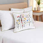 Embroidered Throw Pillow Covers 20x20 Pack of 2 Wildflower - Image 7
