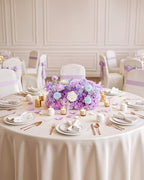18inch Aisle Flower Garland Centerpieces, Artificial Flowers Purple & White Rose with Hydrangea, Floral Runner for Wedding Arch, Backdrop, Reception Table Decor, Ceremony Pathway - Image 3