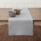 Solino Home 100% Pure Linen Table Runner Soft Grey Hemstitch, 14 x 120 in by SolinoHome