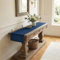 Classic Linen™ by D'Moksha, Navy Blue Table Runner 60 Inches, 100% Pure Linen, Coffee Table Runner, 14 x 60 Inch for Dresser Tables- Fall, Weddings, Outdoor Hosting by DMokshaHomes