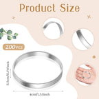 200pcs Silver Napkin Rings Bulk,FACULX Round Gold Metal Napkin Buckles - Image 3