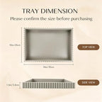 Decorative Tray for Coffee Table Decor, 14" x 10" Rectangular Wooden Coffee Table Tray, Modern Decorative Trays for Home Decor, Living Room, Entry, Dining Room (Grey) - Image 3