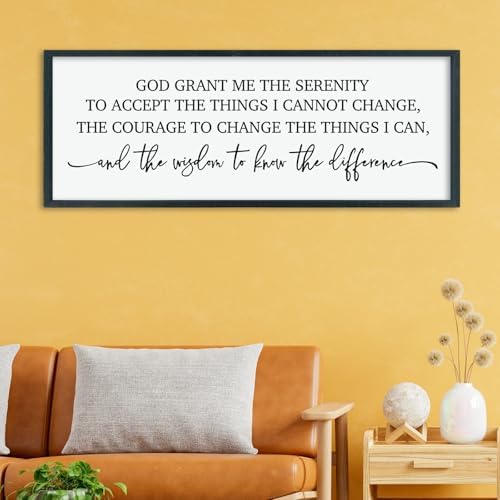 ZZJJHYWGQ Serenity Prayer, Bible Verse Wall Decor, 40''×15'', Black - Image 5