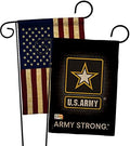 U.S. Army Burlap Garden Flag - Pack Armed Forces Rangers United State American Military Veteran Retire Official USA Vintage Applique - House Banner Small Yard Gift Double-Sided Imported 13 X 18.5 by Breeze+Decor