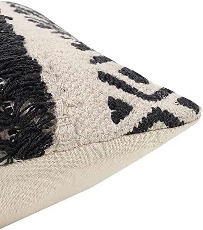 · REDEARTH · Textured Handwoven Throw Pillow Cases Geometric Craft Black - Image 5