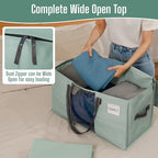 VENO Moving Bags, Wide Open Top, Clear Window, Light Green, 10 Pack - Image 2