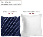 Nestl Throw Pillow Covers, Cozy Velvet Decorative Royal Blue Pillow Covers 18 x 18 Inches, Soft Solid Couch Pillow Covers for Sofa, Bed and Car, Set of 2 - Image 2