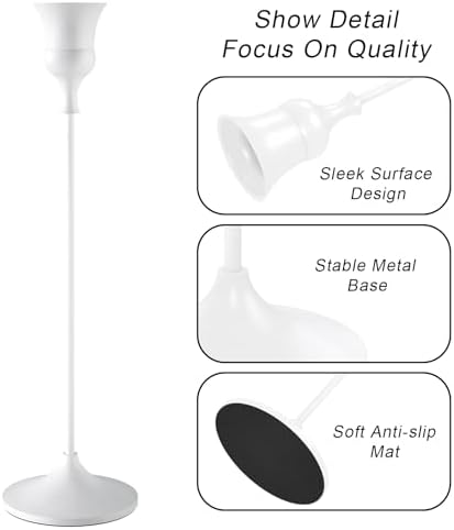 Candlestick Holders White, 9 Packs Taper Candle Holder for Candlesticks, Candle Sticks Holder Decor for Home Decor - Image 6
