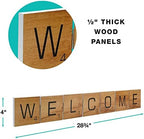 EXCELLO GLOBAL PRODUCTS Wood Hinged Accordion Sign - Welcome - Image 3