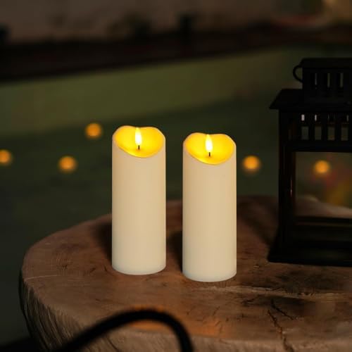 Homemory 3x8 Waterproof Flameless Candles, Remote Timer, Ivory, Set of 4 - Image 4