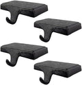 Lulu Decor Black Christmas Stocking Holders for Mantle set of 4 - Heavy Cast Iron Weighted Strong & Sturdy - Low Profile Flat Base Stocking Hooks, Simple Design for Mantle Decor Weighs 1 lb 10 oz each by LuluDecor