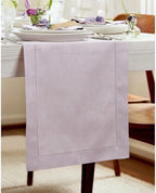Solino Home 100% Linen Table Runner Lilac, Classic Hemstitch 14 x 132 in - Image 2