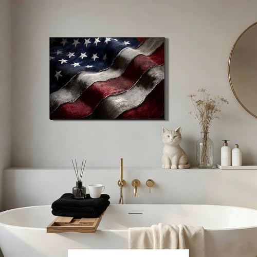 ZERILYN Ship Next Day – Patriotic Canvas Wall Decor, American Flag Pictures, Independence Day Canvas Prints, Red White Blue Home & Office Decoration - Image 4