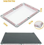 Large Crystal Tray, 15.7"x11.8"Rose Rectangular Makeup Perfume Tray - Image 2