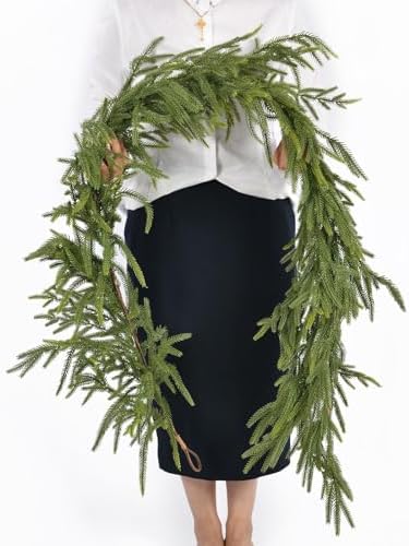 Artificial Norfolk Pine Garlands，(2, 6FT) Ft Tree Christmas Decor - Image 5