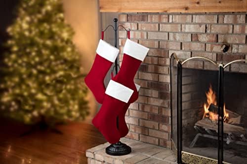 Haute Decor Adapt Adjustable Metal Christmas Stocking Tree Stand, Adjustable Configurations, Hang up to 8 Holiday Stockings (Black, 8 Hooks) - Image 3