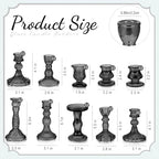 Mumufy 20 Pcs Glass Taper Candle Holders Assorted, Black - Image 2