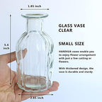 Bud Vases Set of 6 Small Glass Vase for Flowers, Clear Vase Set (Pack of 2) - Image 3
